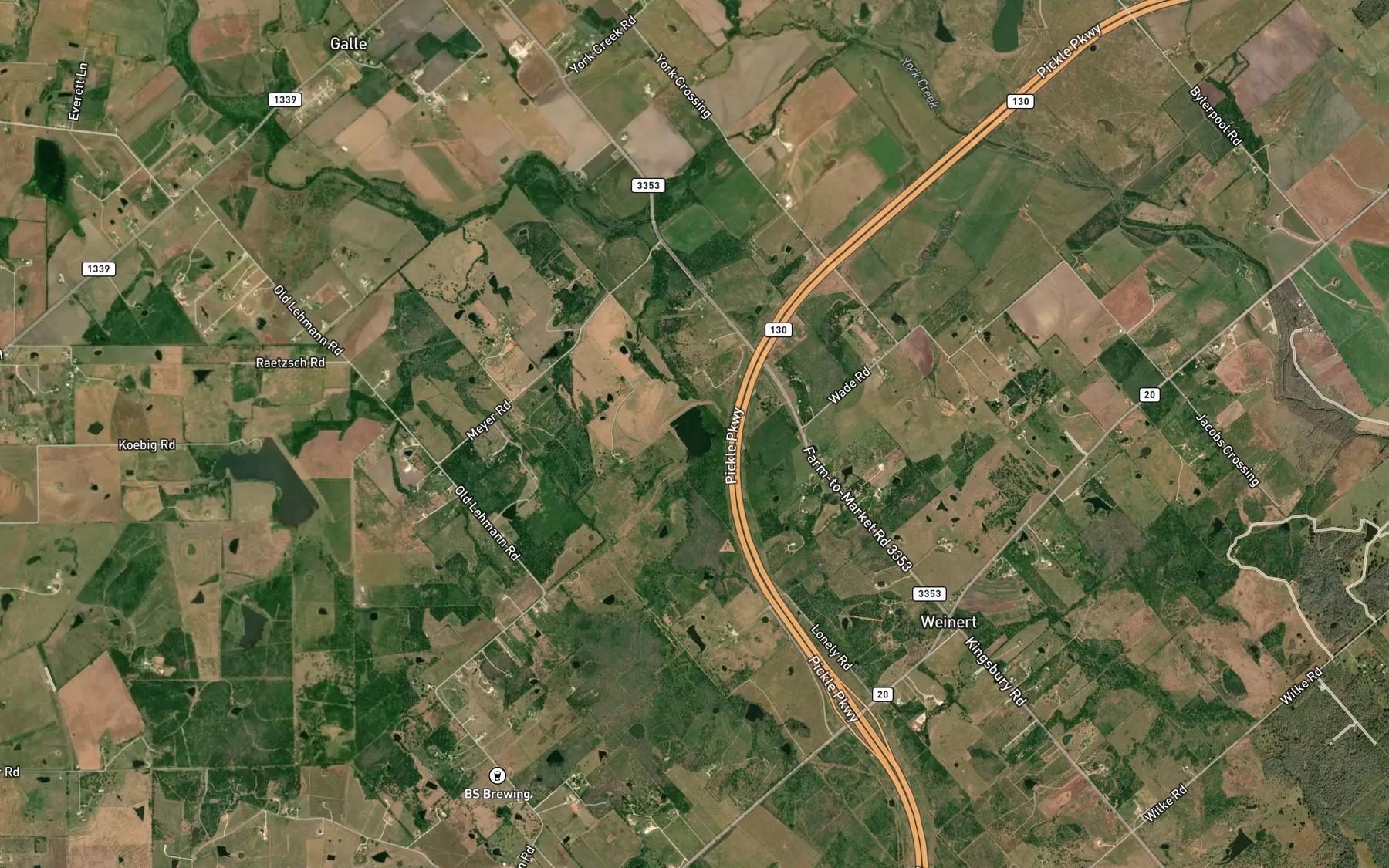 Satellite map of the Soil Conservation Service Site 12 Reservoir