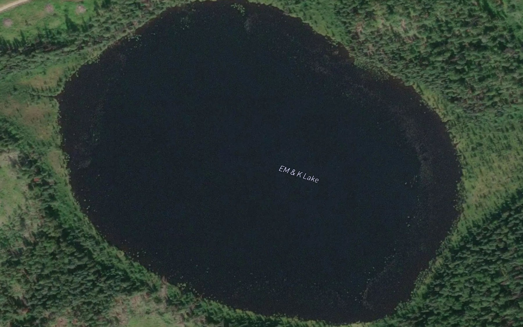 Satellite map of the EM & K Lake