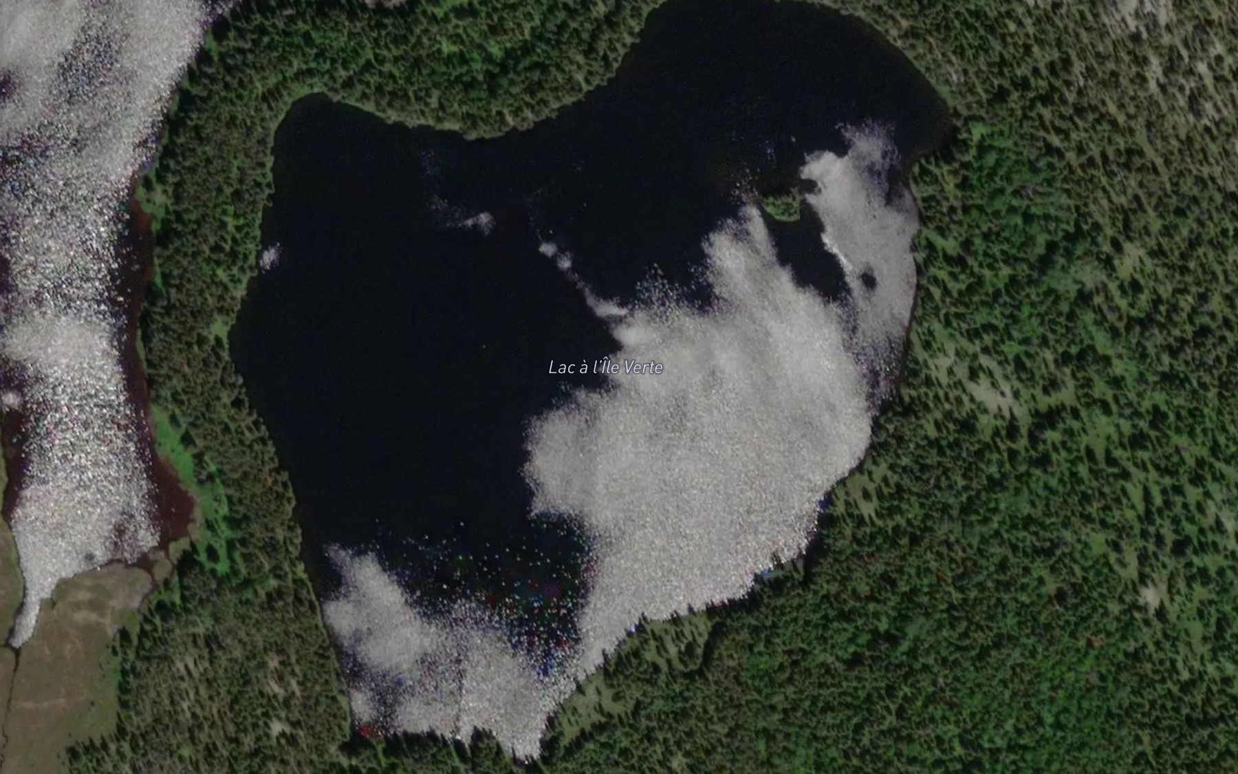 Satellite map of the Lac a l'Ile Verte