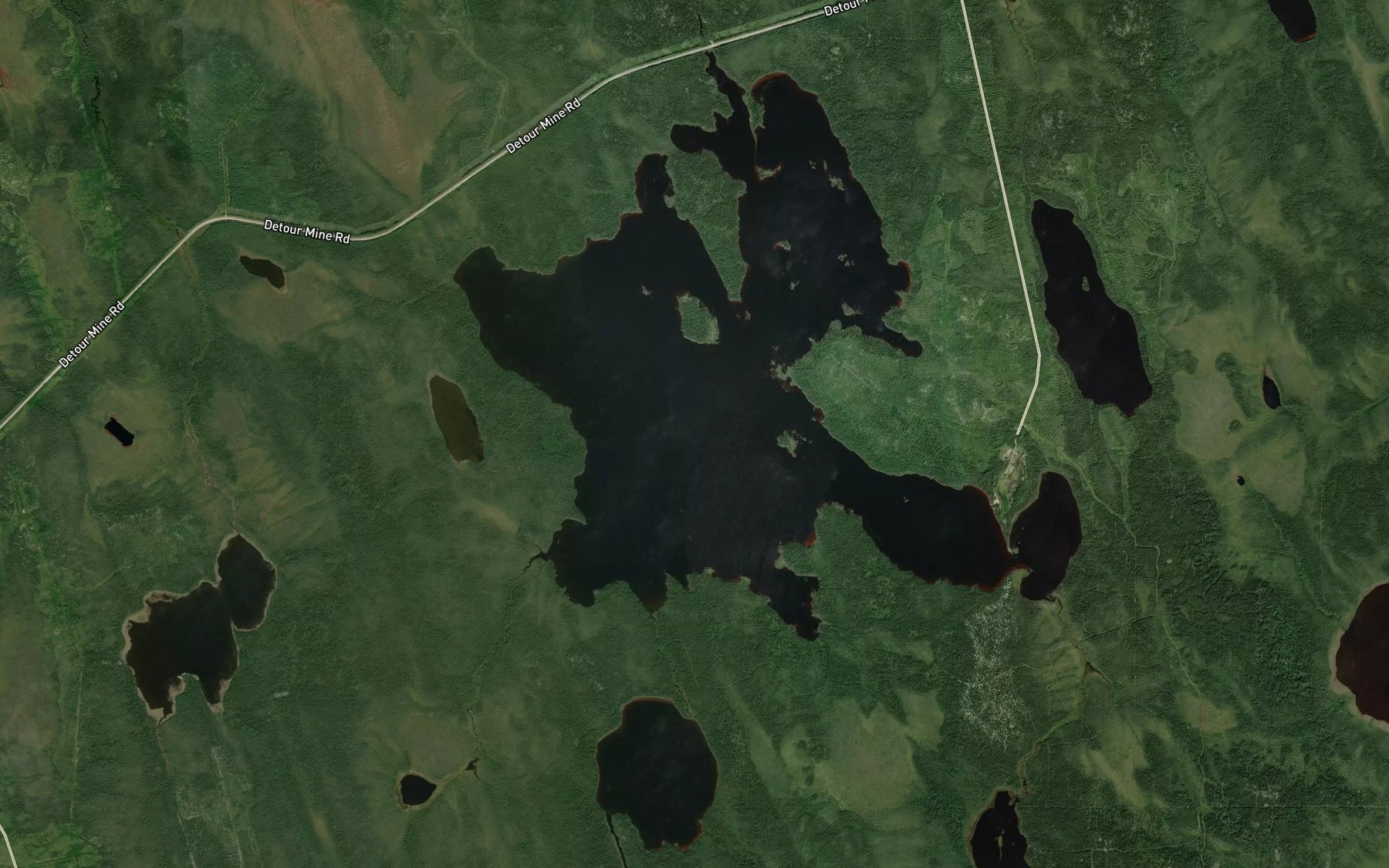 Satellite map of the Hopper Lake