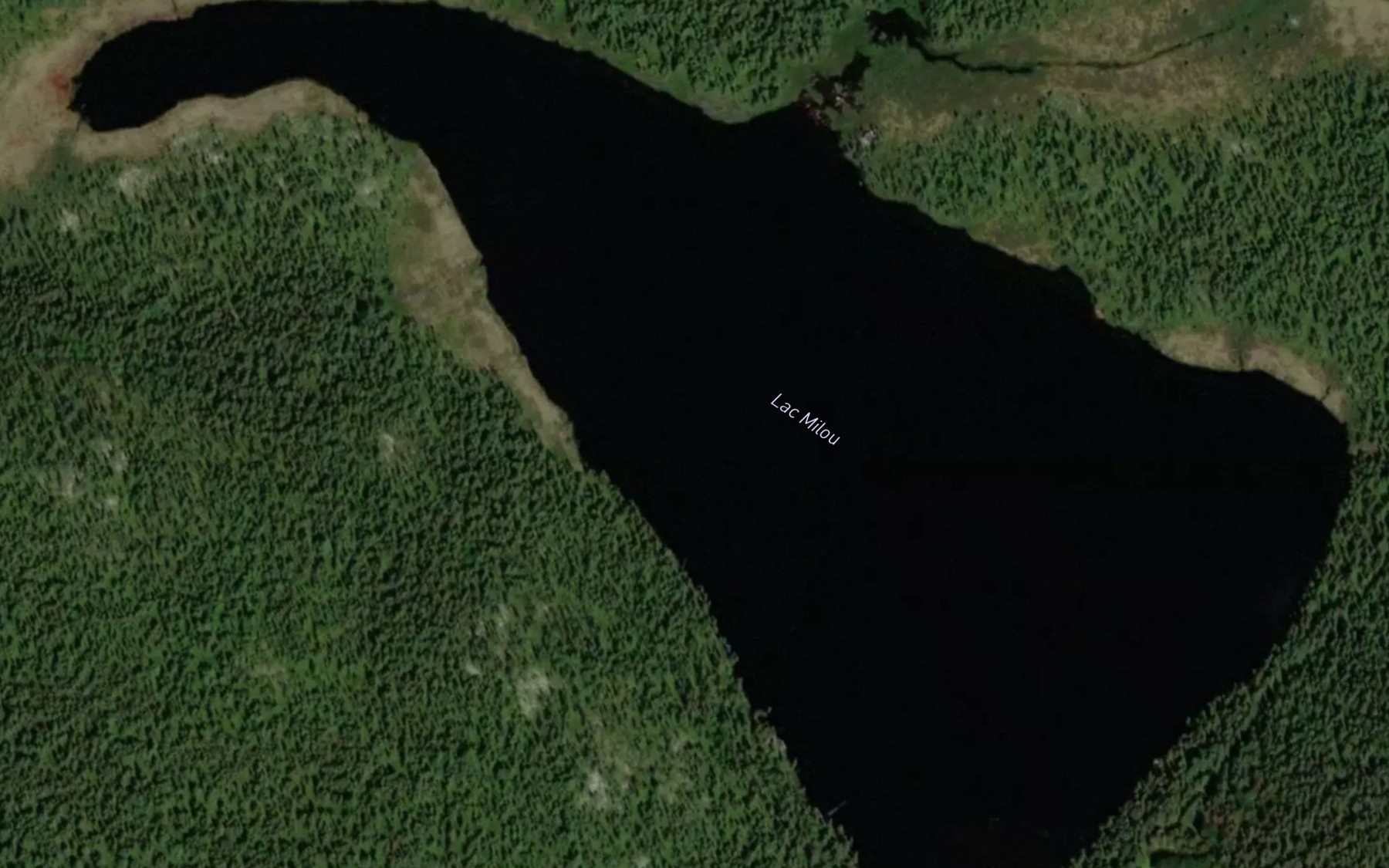 Satellite map of the Lac Milou