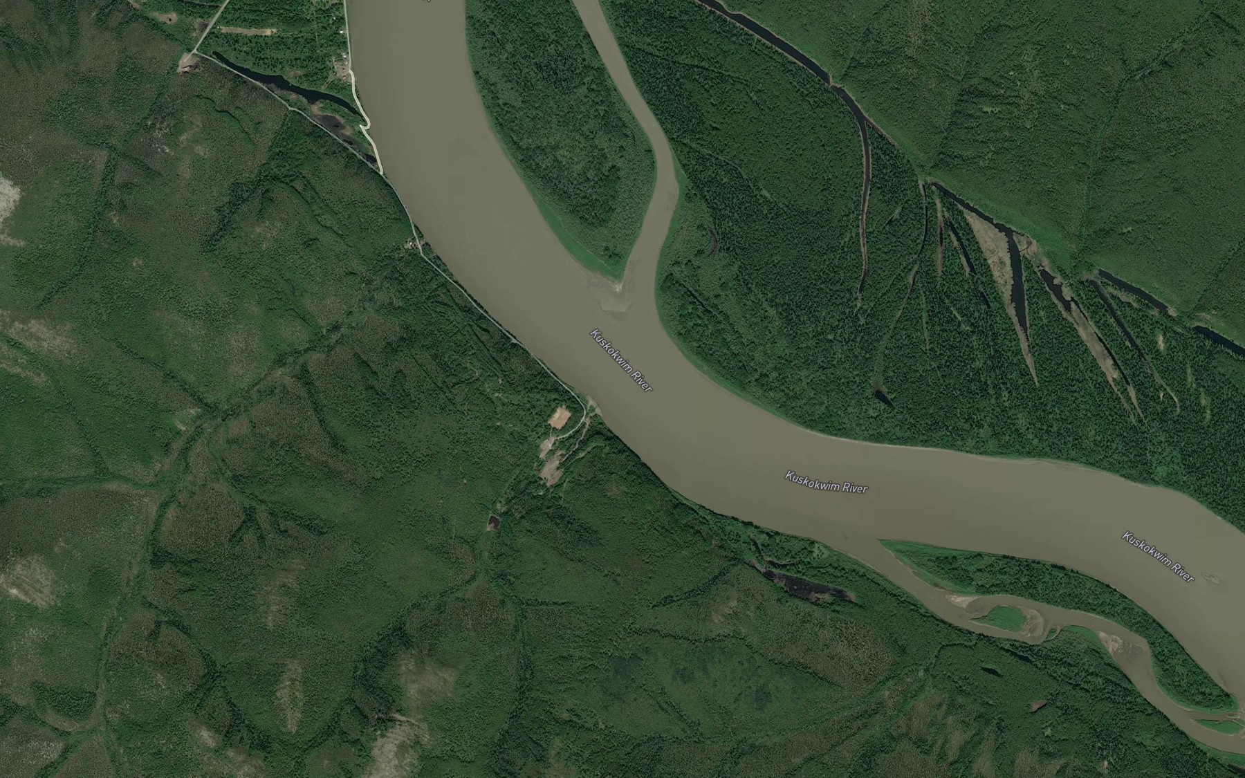 Satellite map of the Red Devil Creek