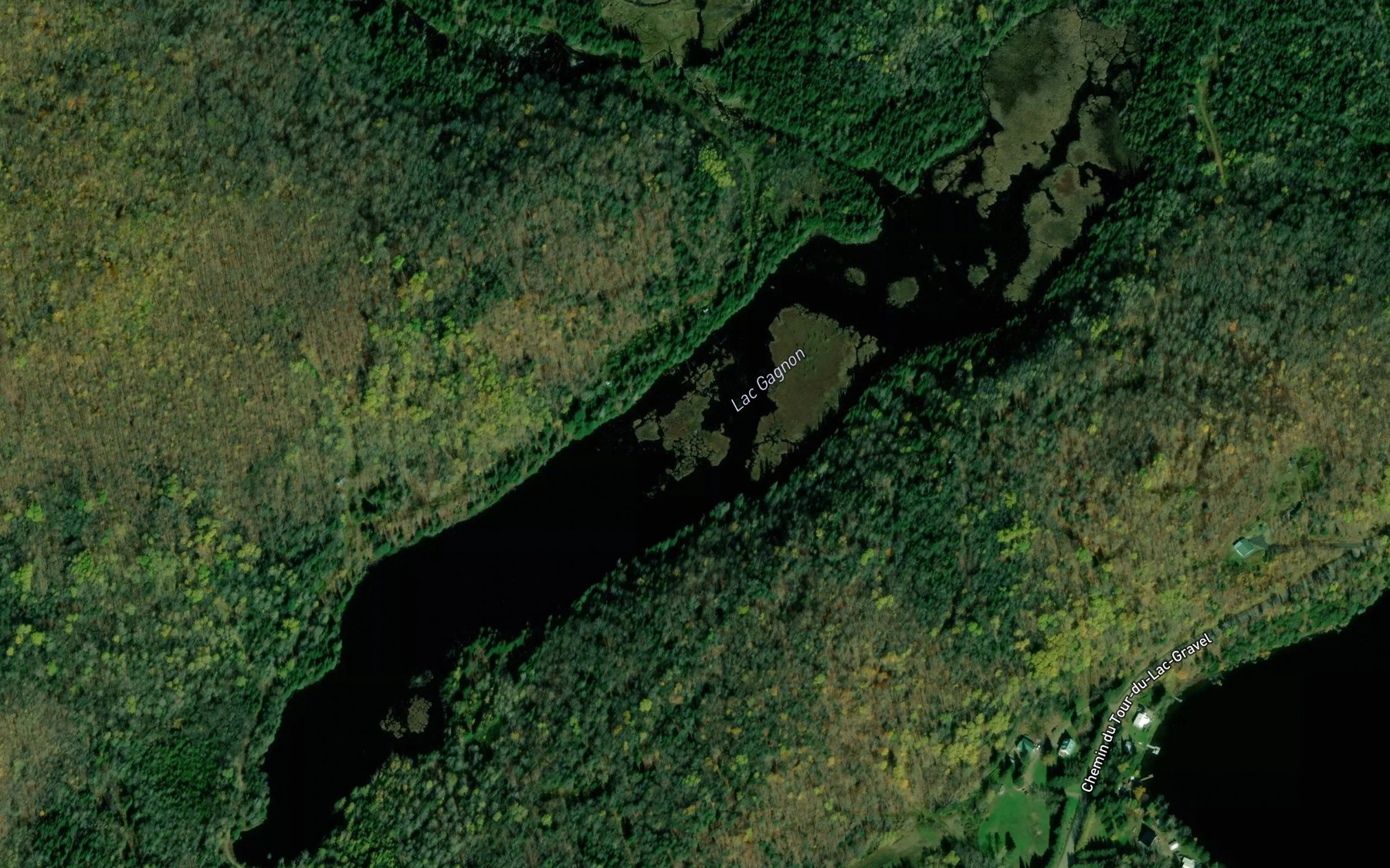 Satellite map of the Lac Gagnon