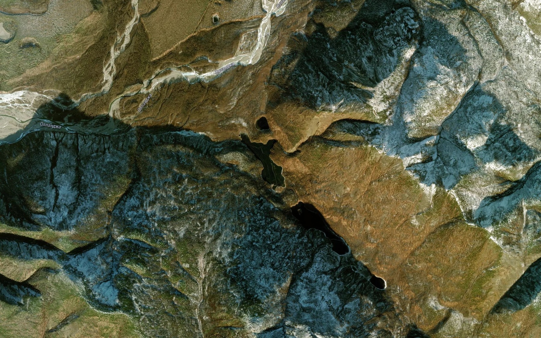 Satellite map of the Ozero Malinovoye