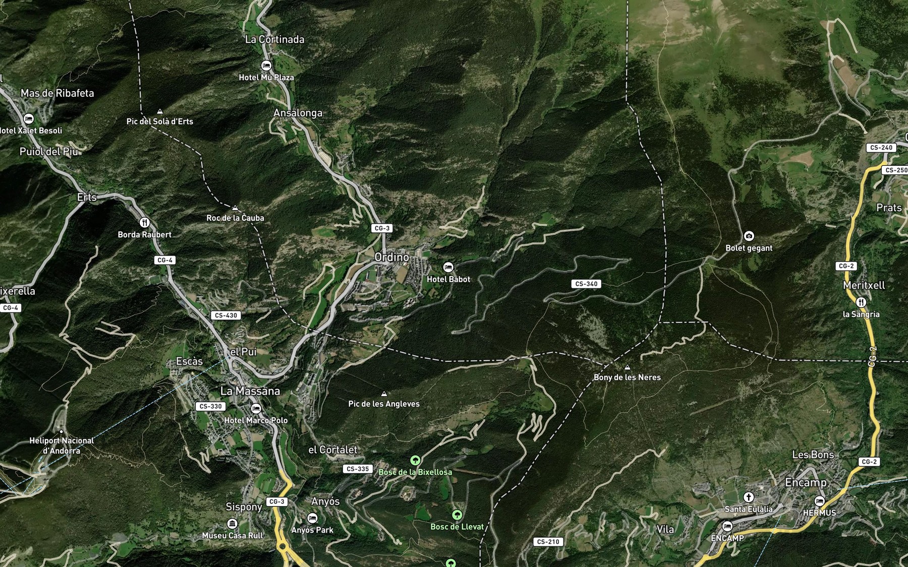Satellite map of the Canal del Forn de la Calc