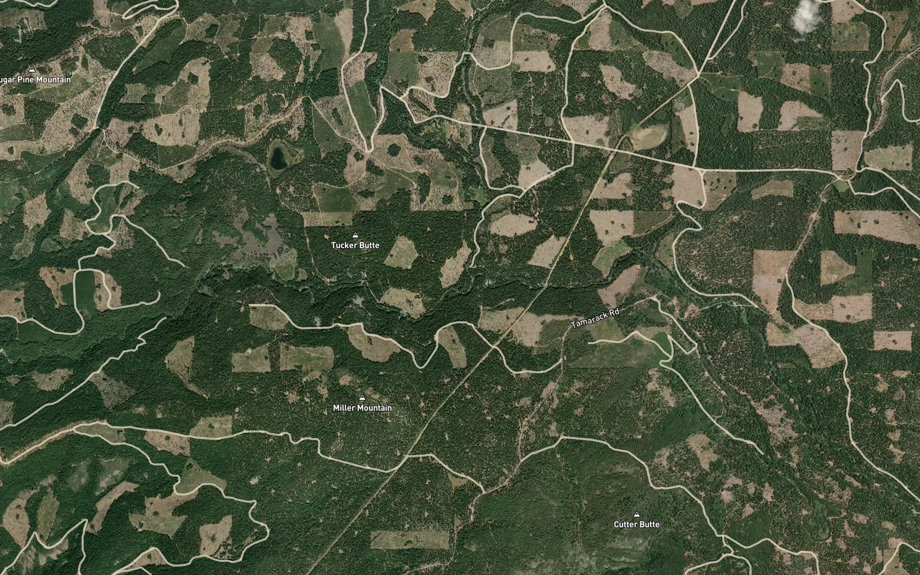 Satellite map of the West Hunt Creek