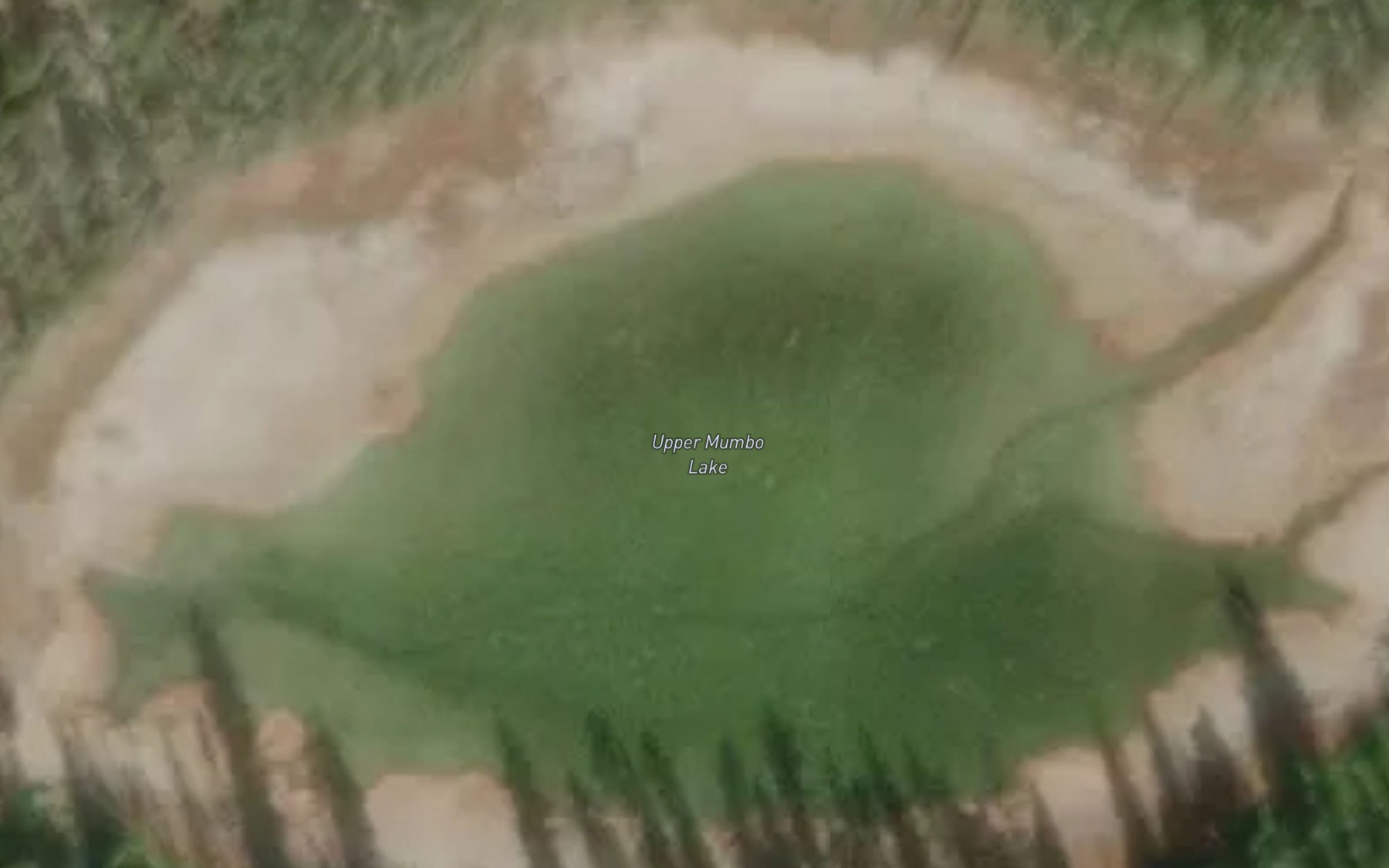 Satellite map of the Upper Mumbo Lake