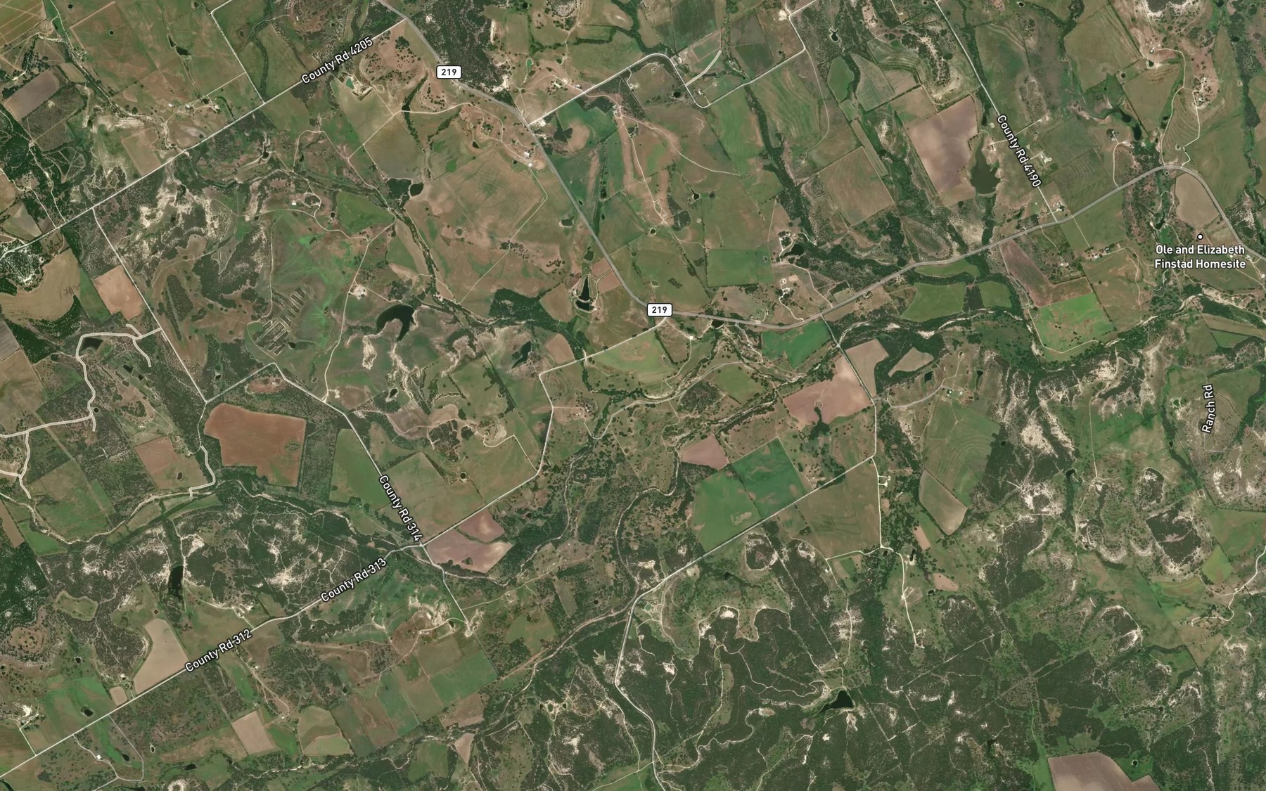 Satellite map of the Middle Fork Neils Creek