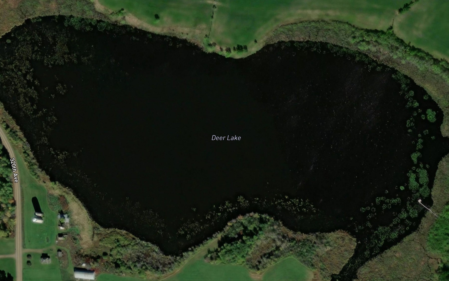 Satellite map of the Deer Lake