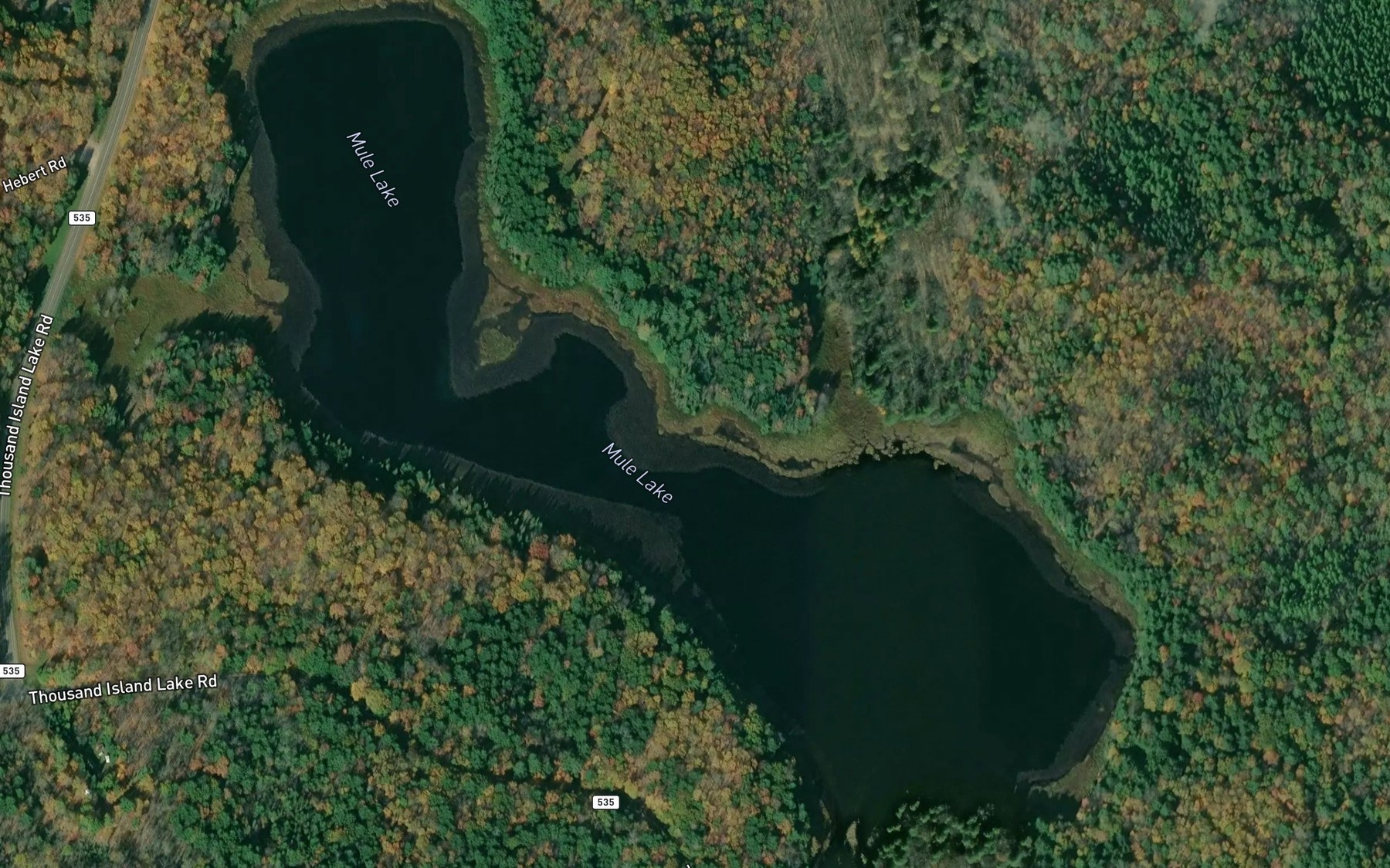 Satellite map of the Mule Lake