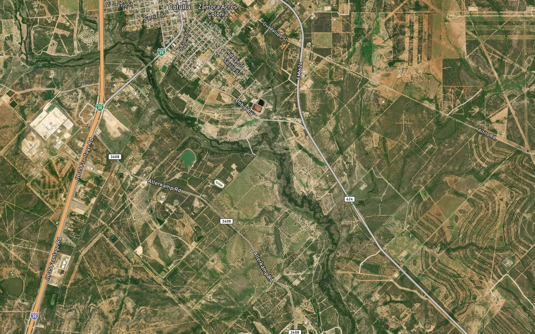 Satellite map of the Macomber Reservoir