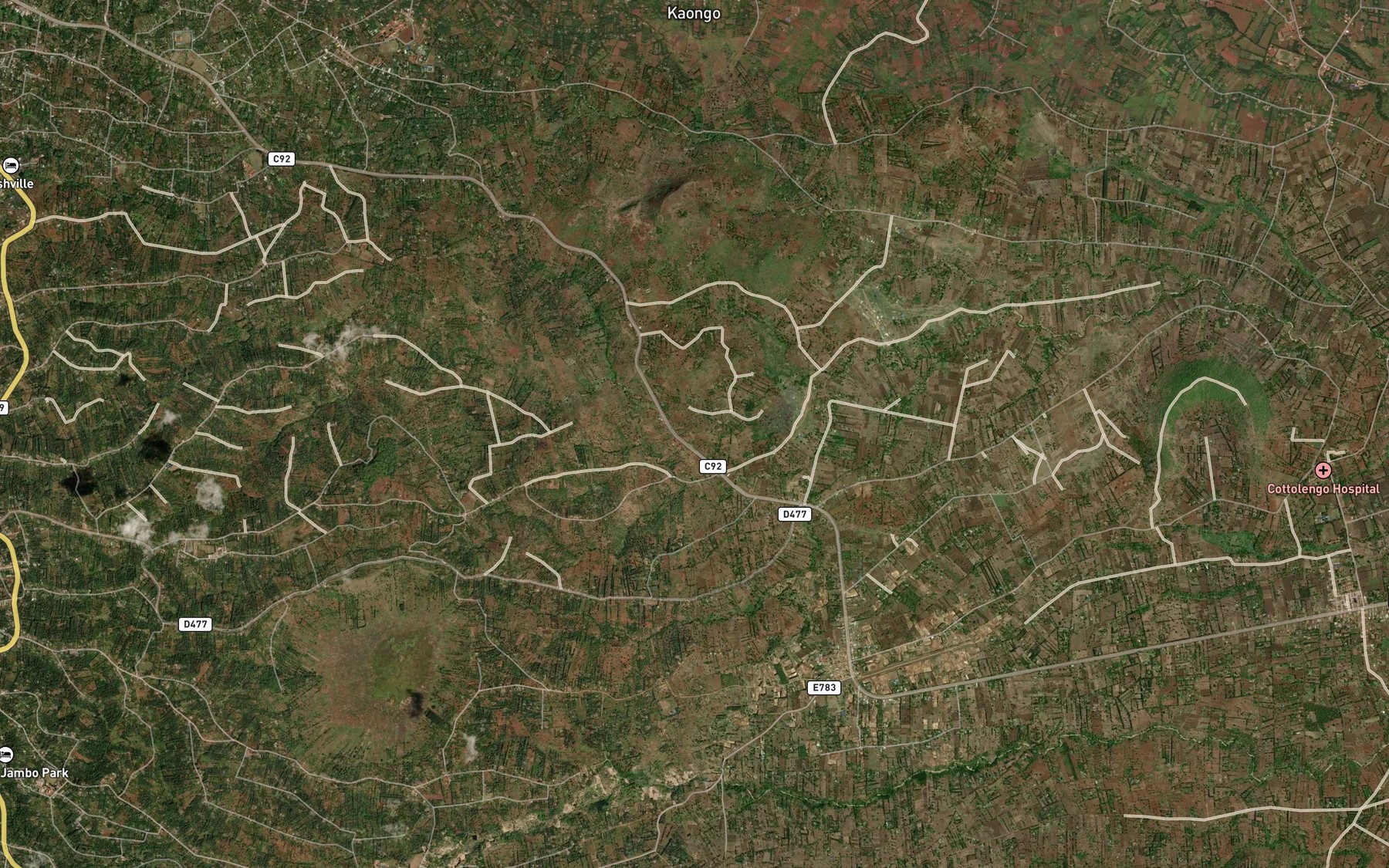 Satellite map of the Kithenu