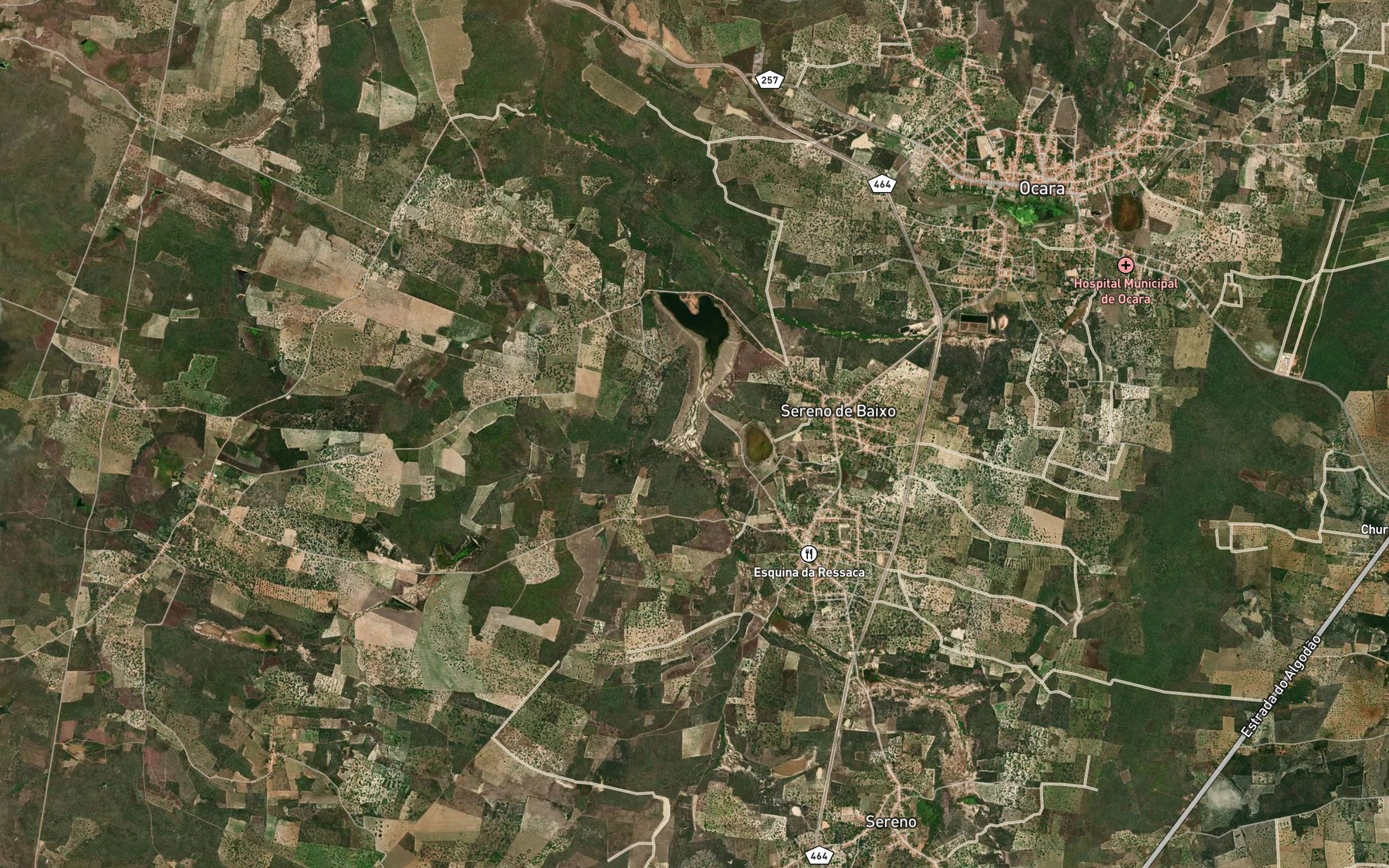 Satellite map of the Riacho Grande