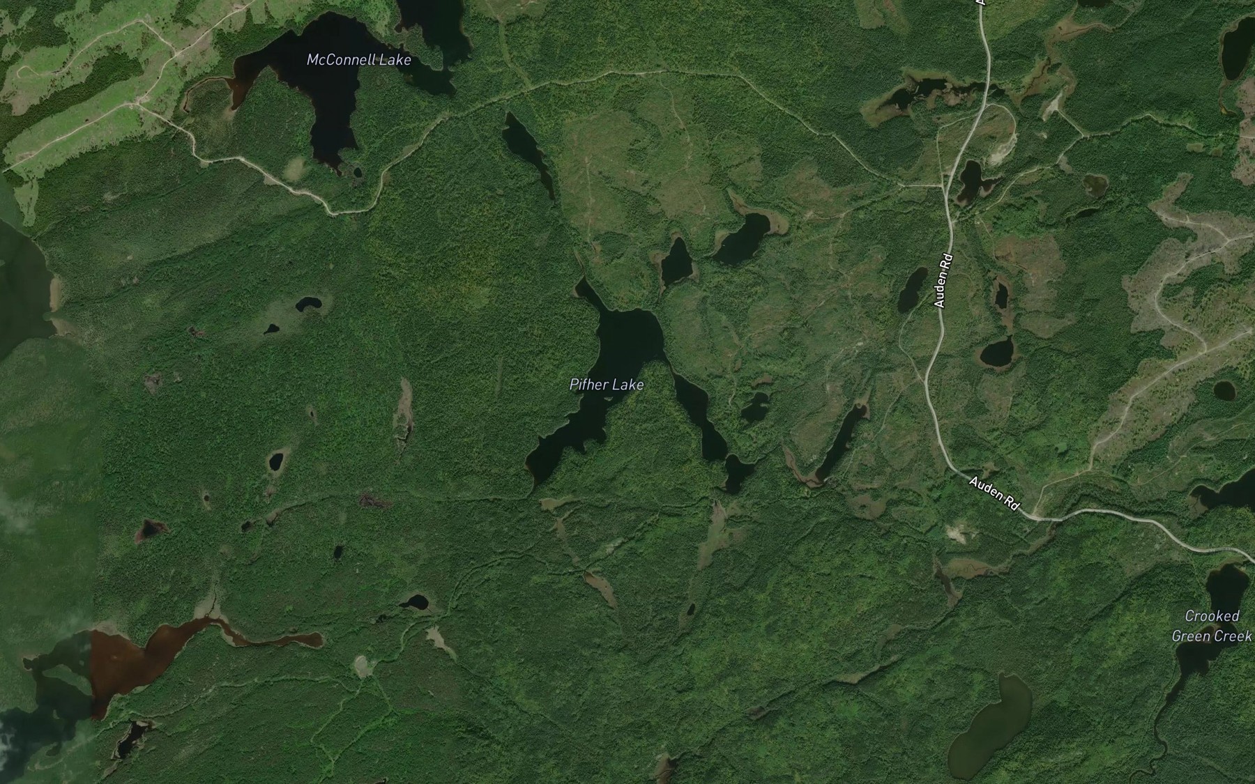 Satellite map of the Pifher Lake