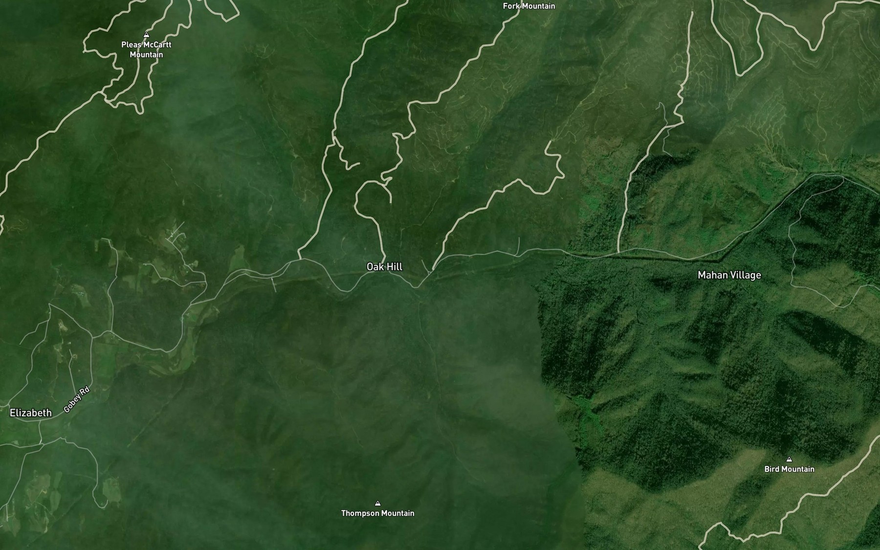 Satellite map of the Edmund Branch