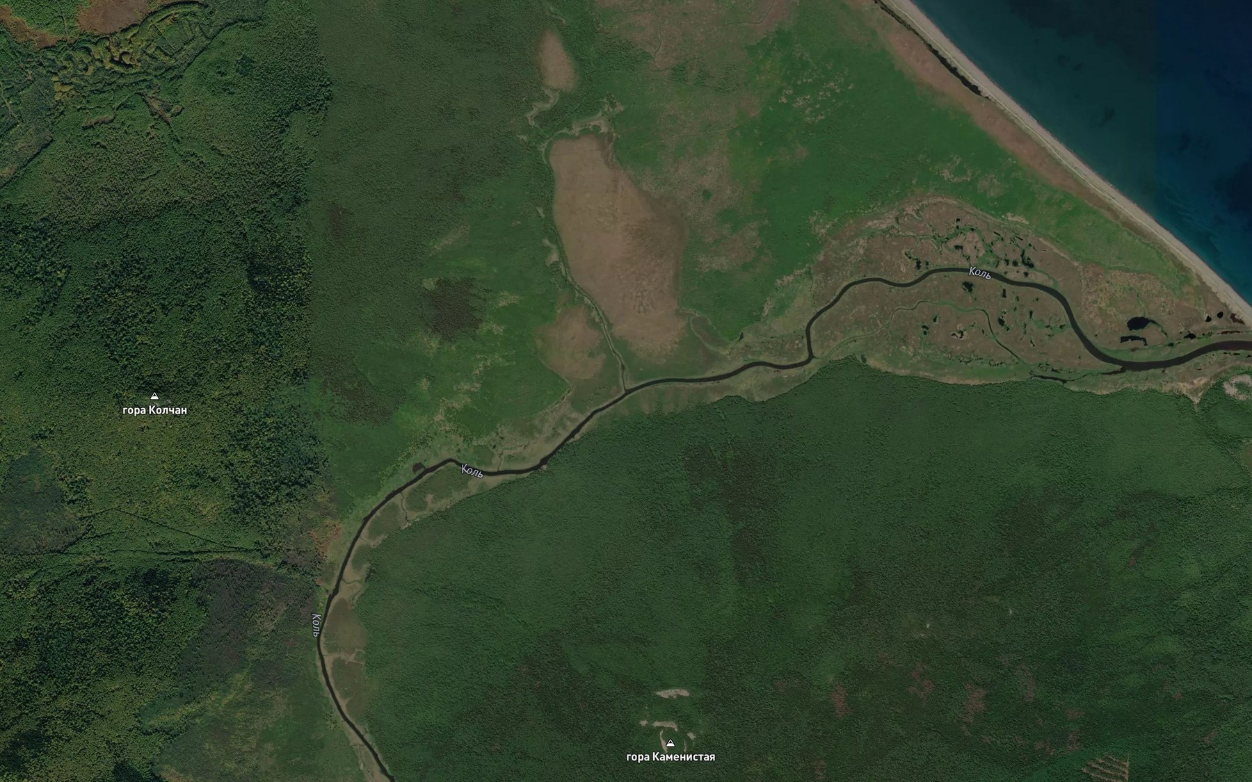 Satellite map of the Kolchanka