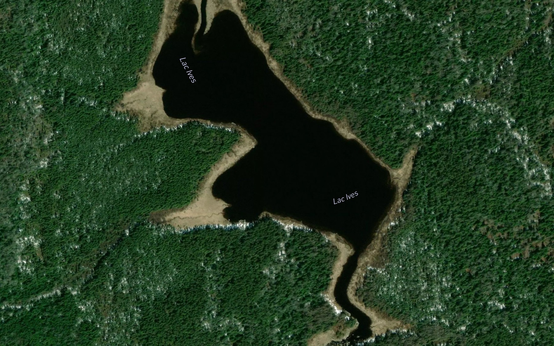 Satellite map of the Lac Ives