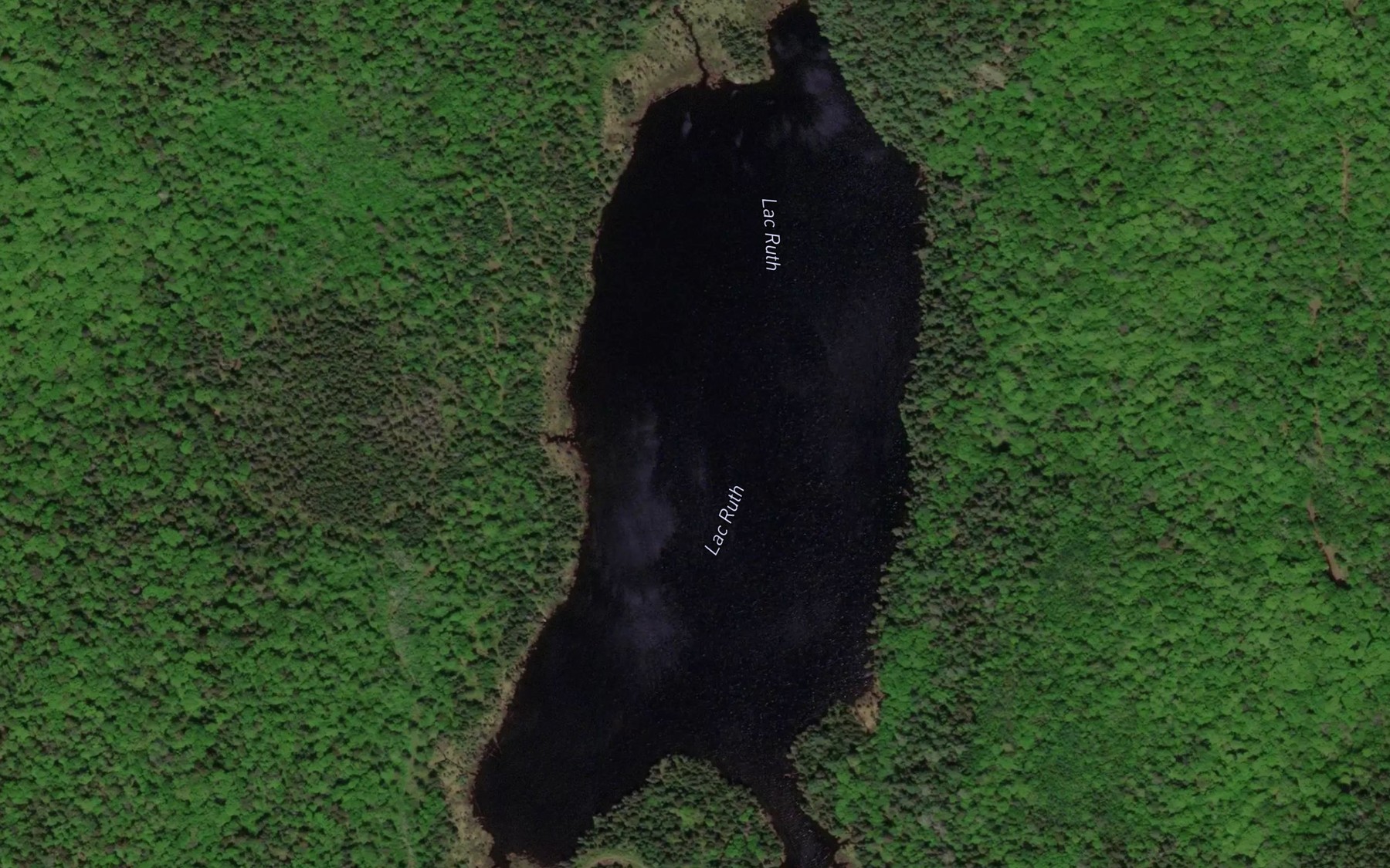 Satellite map of the Lac Ruth