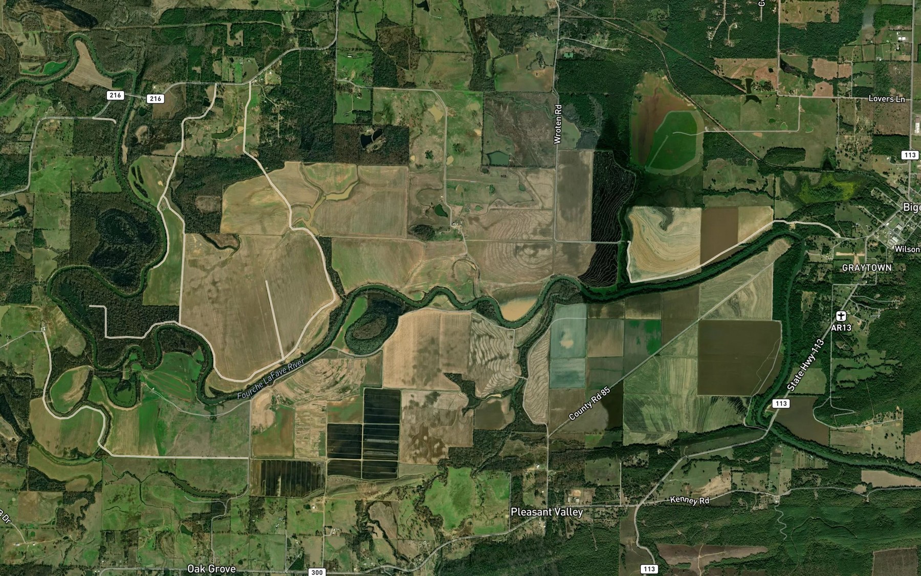 Satellite map of the Winford Brake