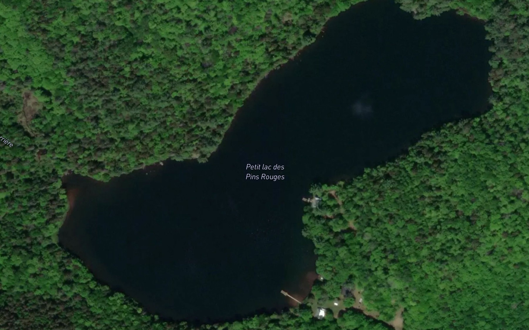Satellite map of the Petit lac des Pins Rouges