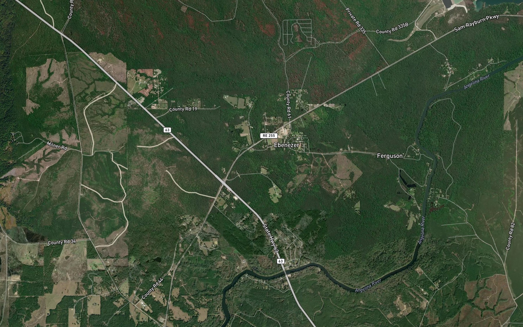 Satellite map of the Black Branch
