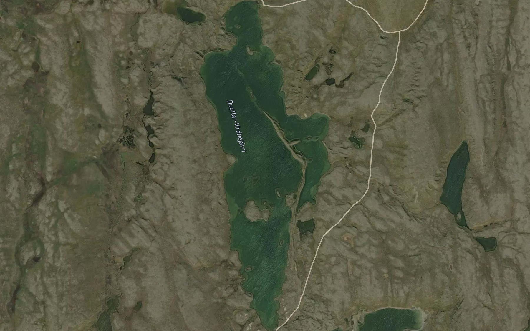 Satellite map of the Duottar Virdnejavri