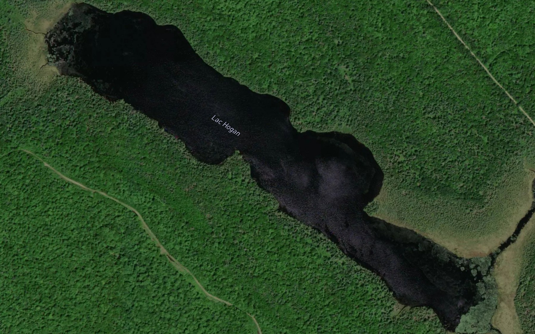 Satellite map of the Lac Hogan