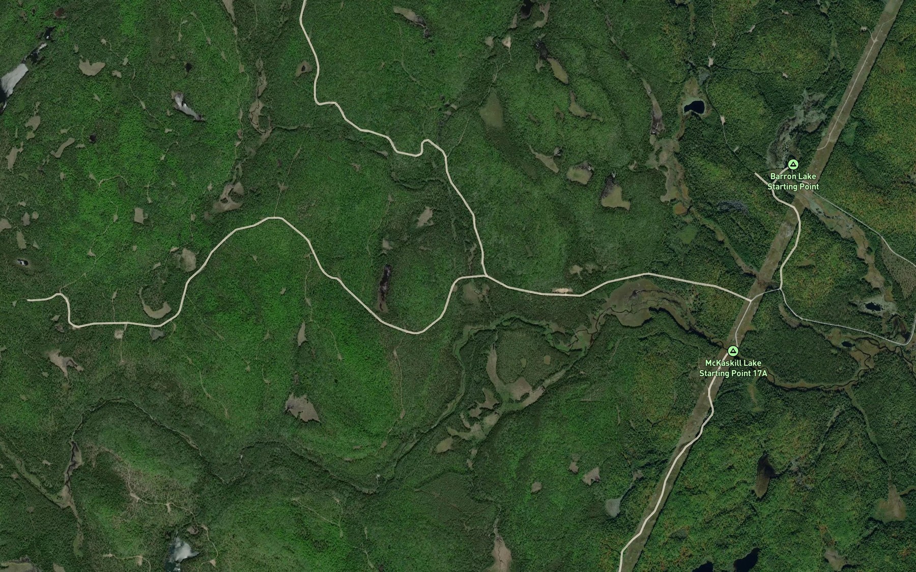 Satellite map of the North Bonnechere River