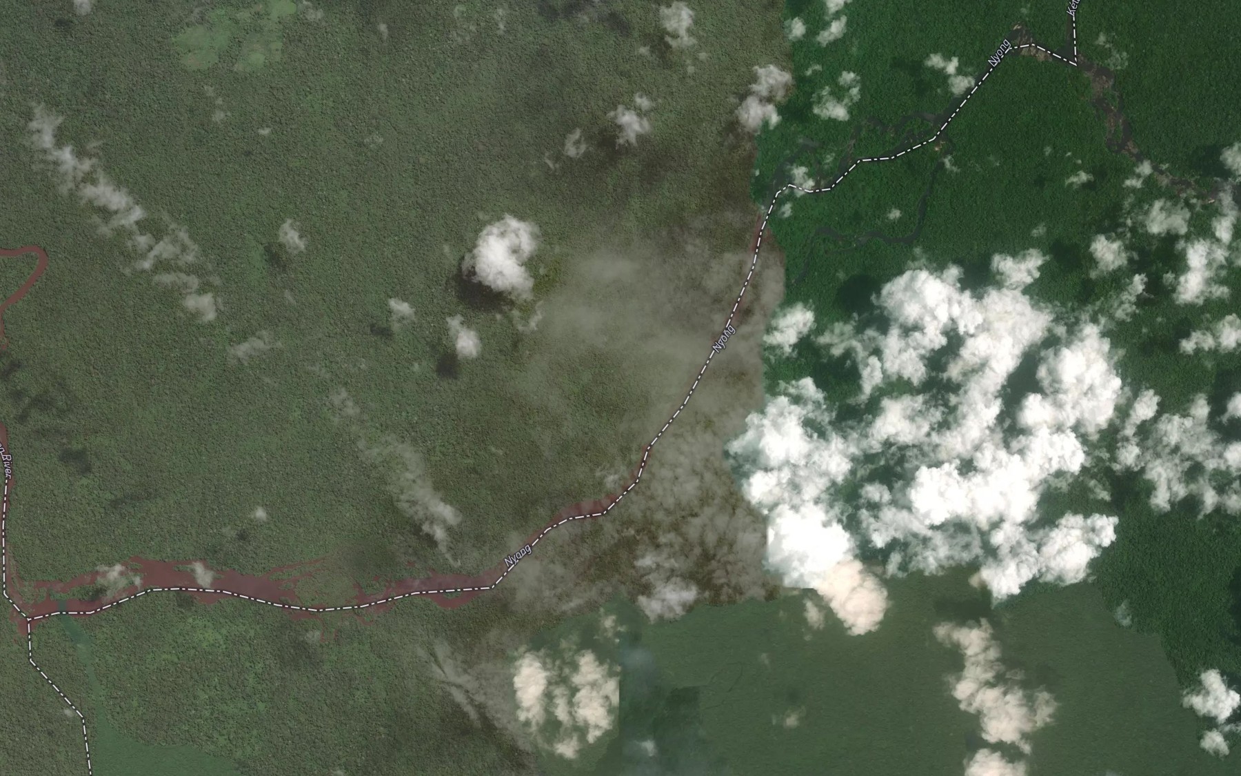 Satellite map of the Ndong Biho
