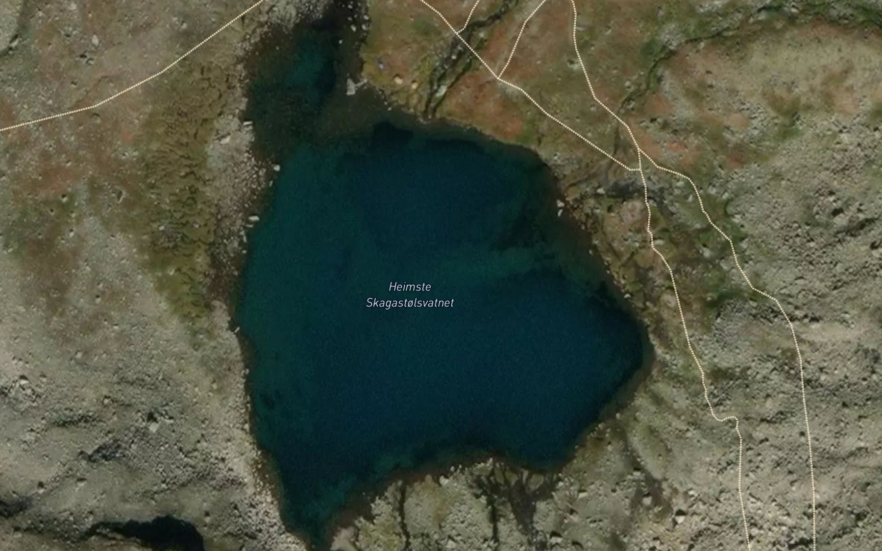 Satellite map of the Skardstolsvatnet,heimste