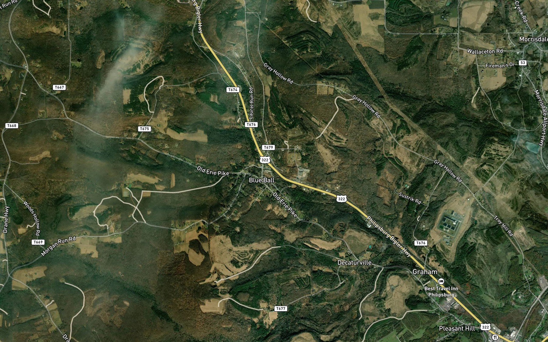 Satellite map of the Simeling Run