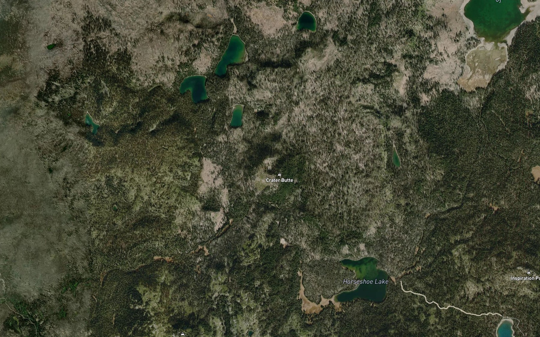 Satellite map of the Crater Pool