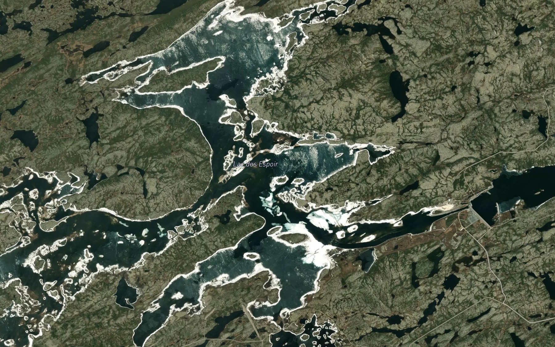 Satellite map of the Lac des Espoirs