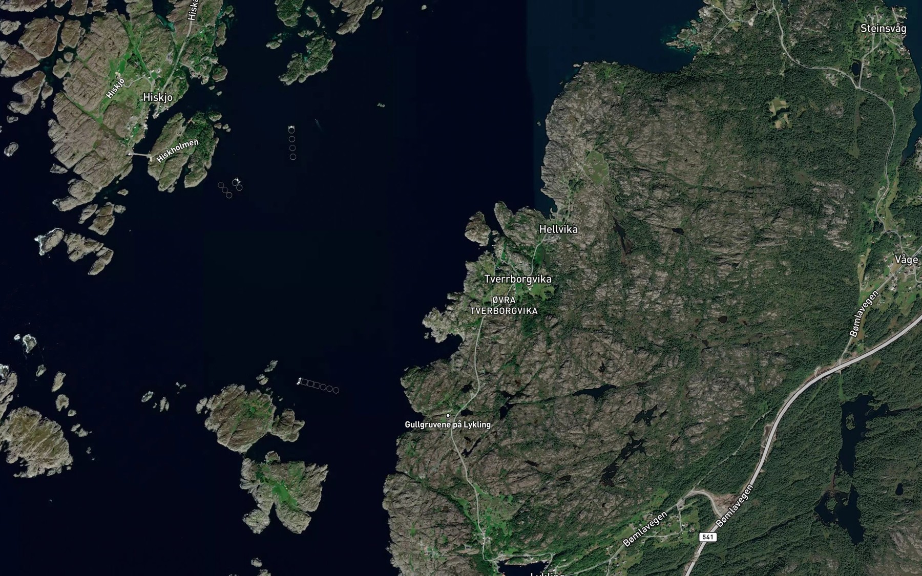 Satellite map of the Steinavika