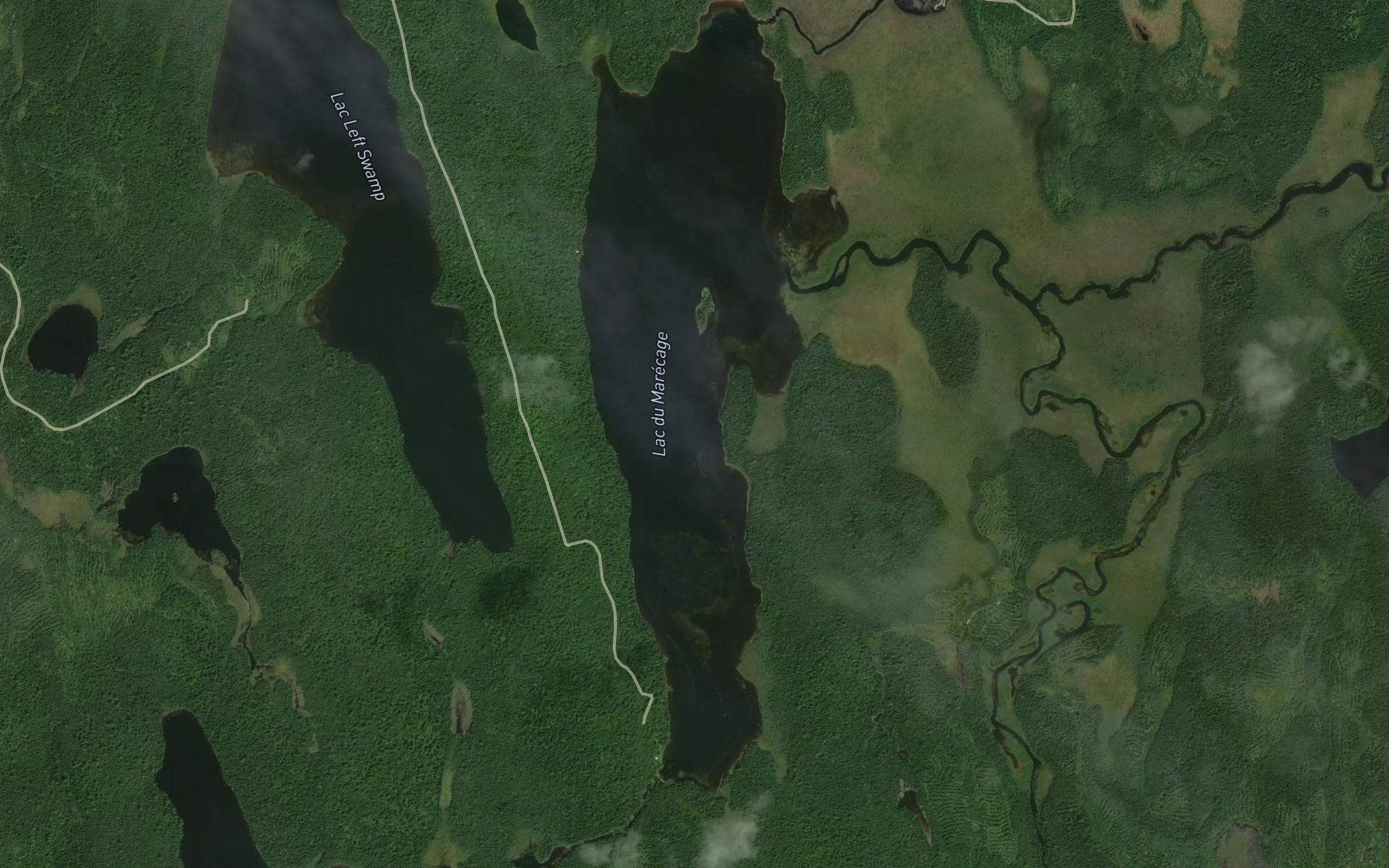 Satellite map of the Lac du Marecage