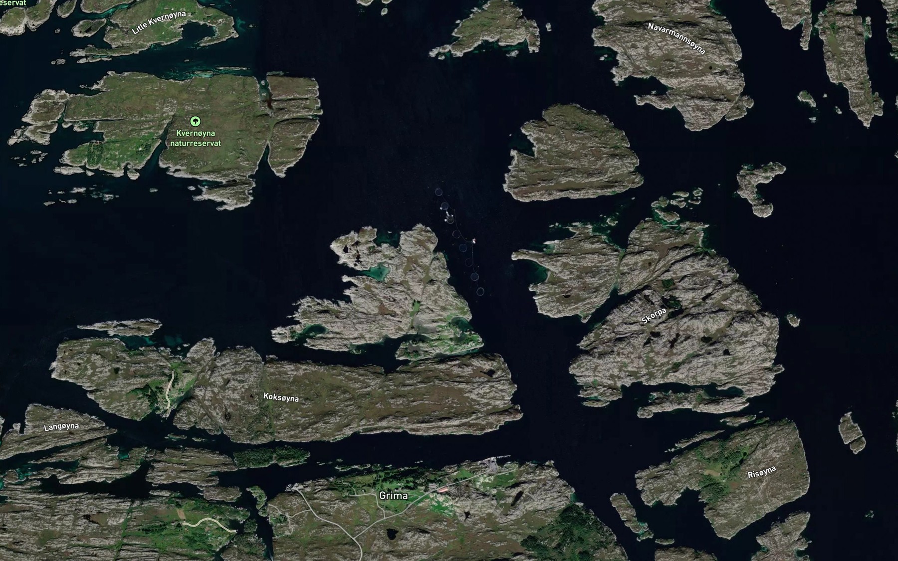 Satellite map of the Ospevika