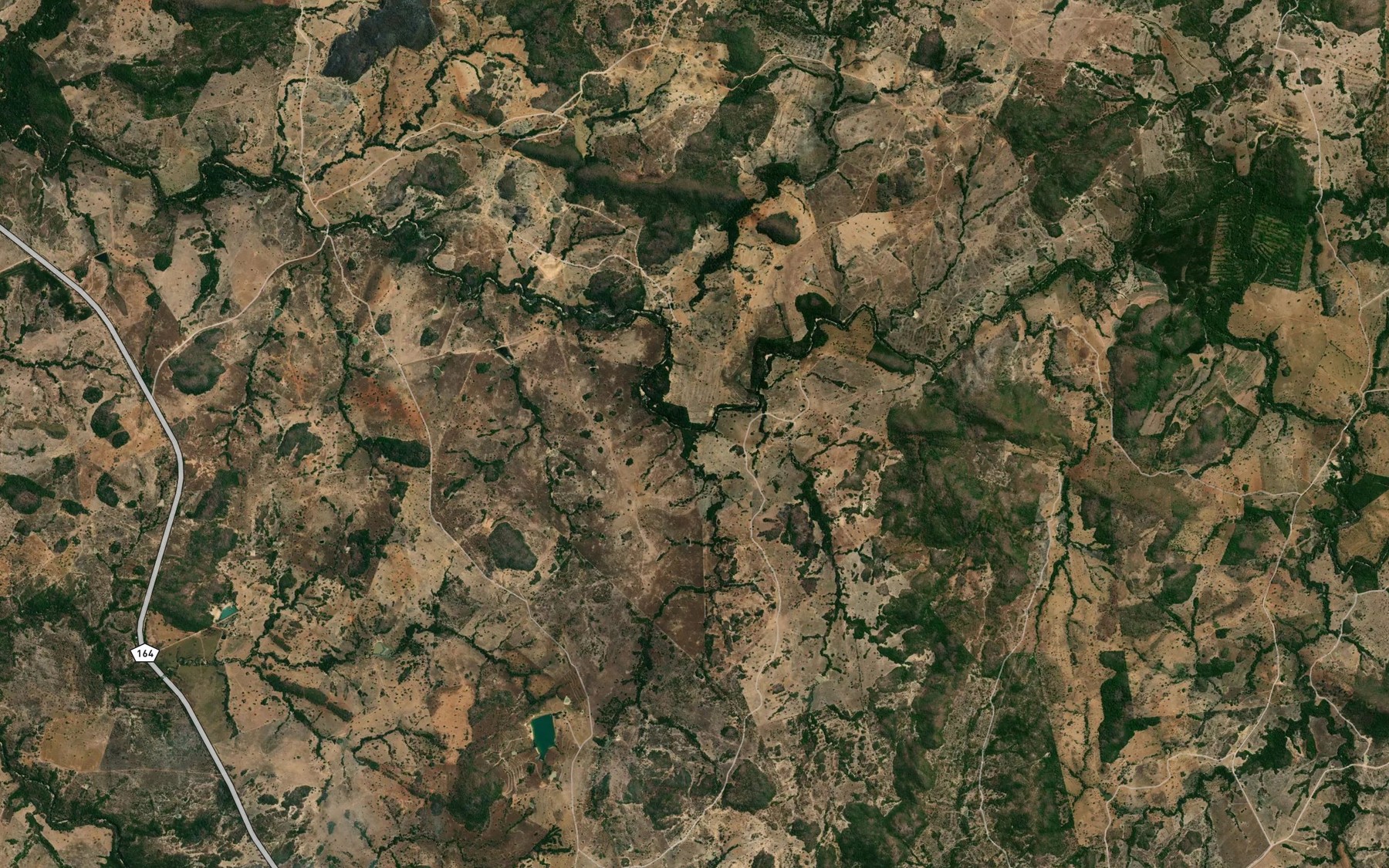 Satellite map of the Corrego Taquari