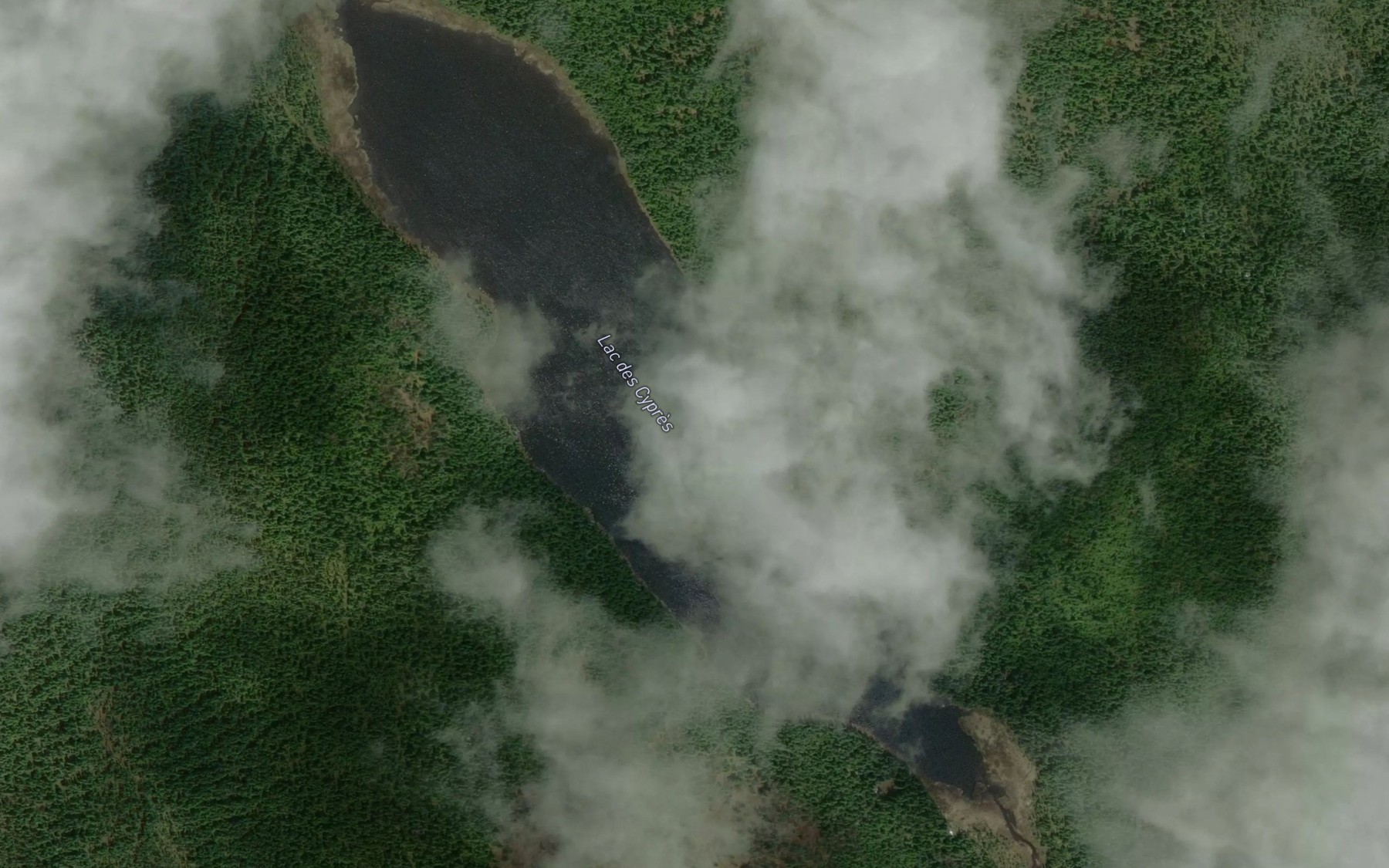 Satellite map of the Lac des Cypres