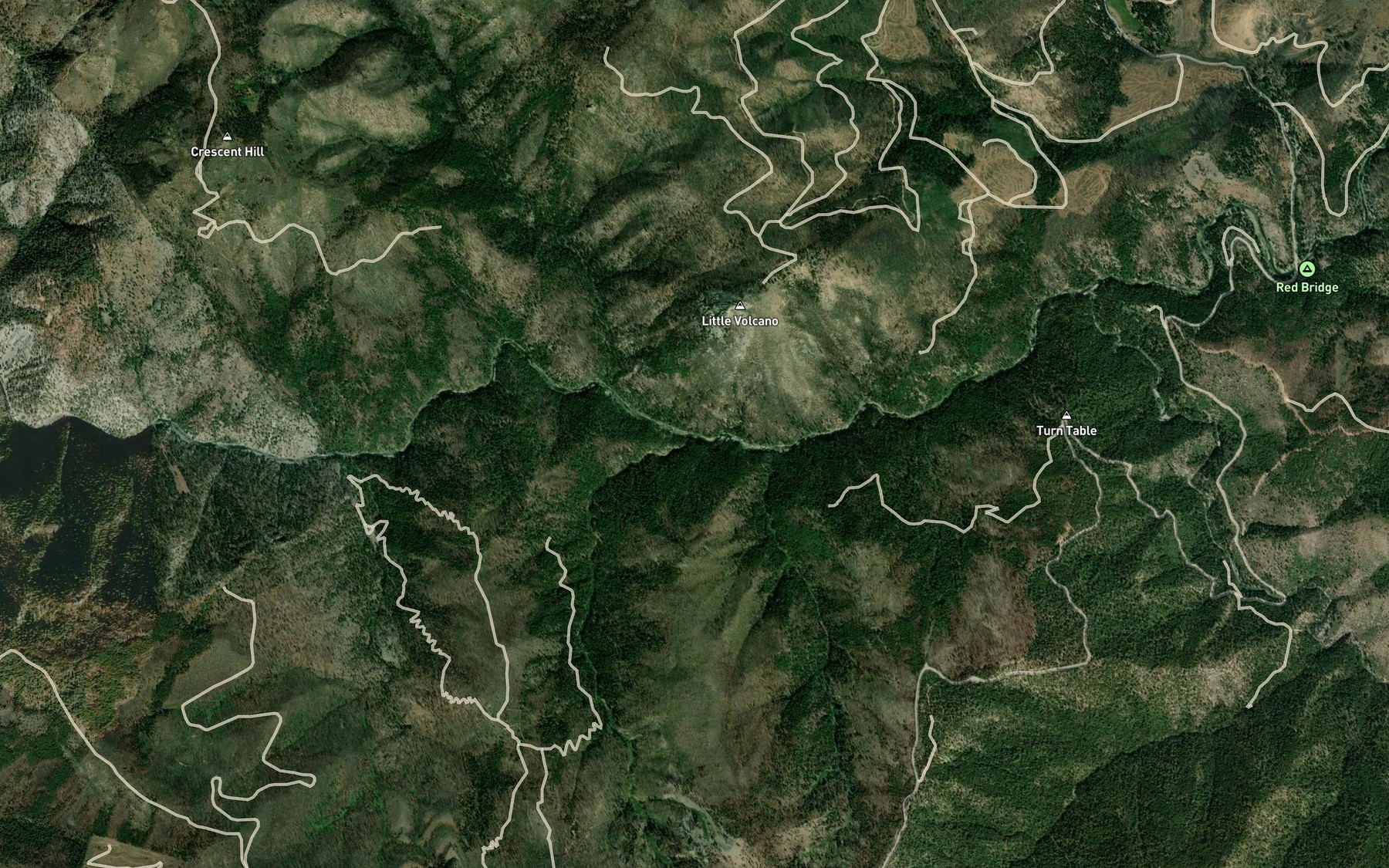 Satellite map of the Winters Creek