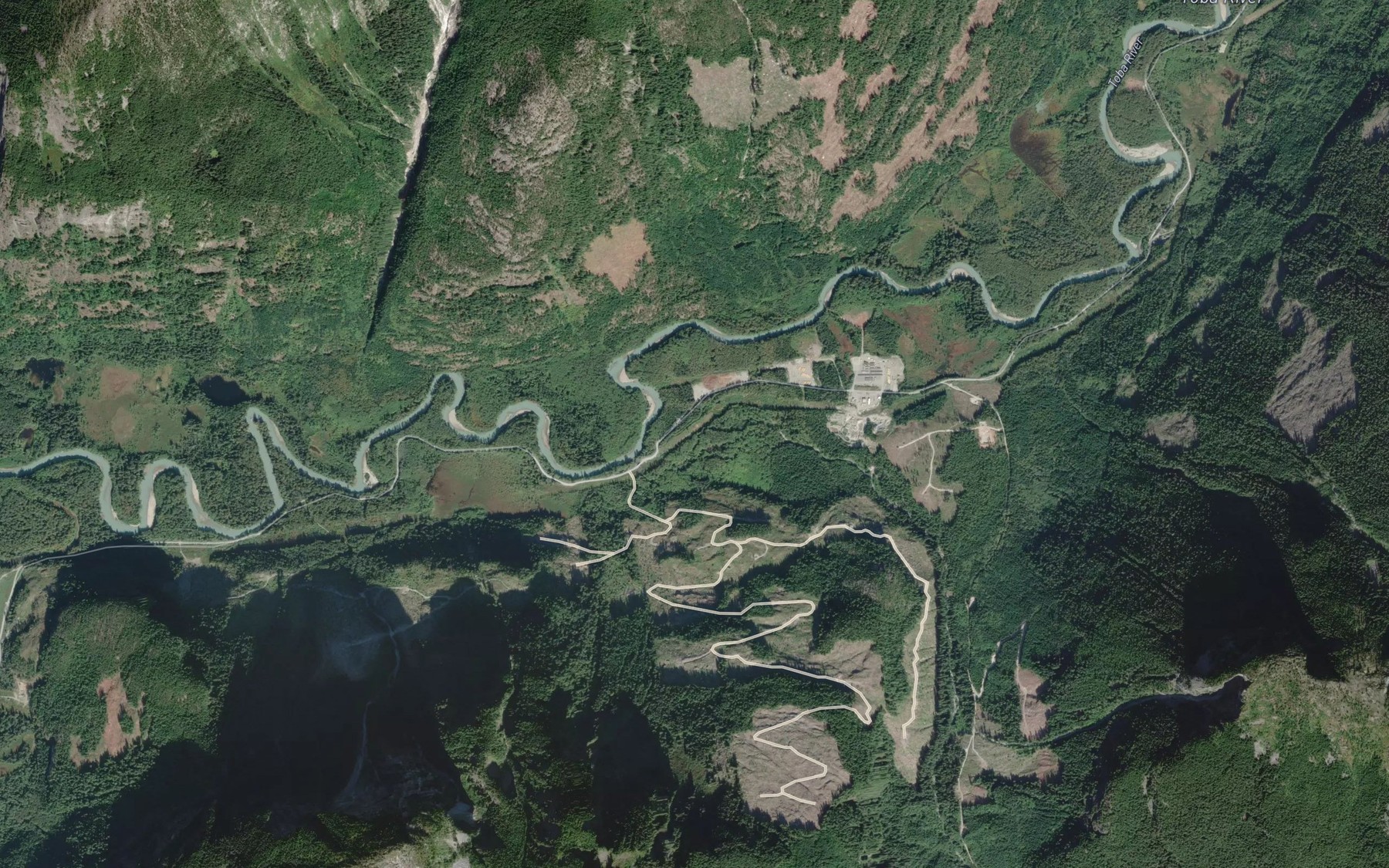 Satellite map of the Racoon Creek