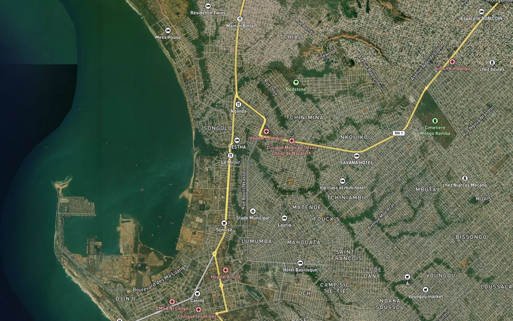 Satellite map of the Tchinouka