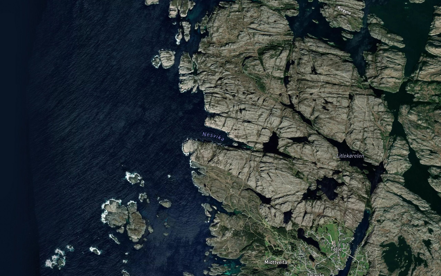 Satellite map of the Nesvika