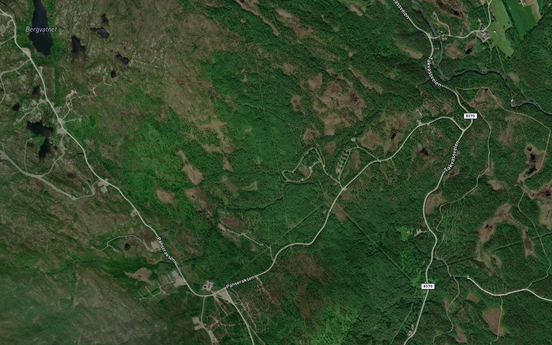 Satellite map of the Melkevassbekken
