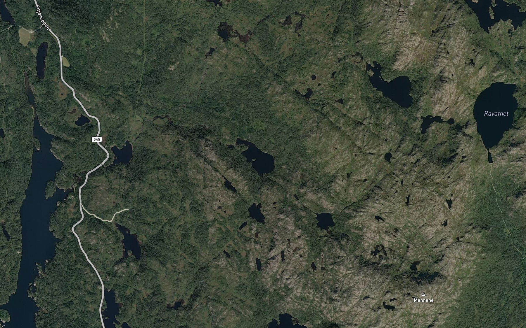 Satellite map of the Morkavatnet