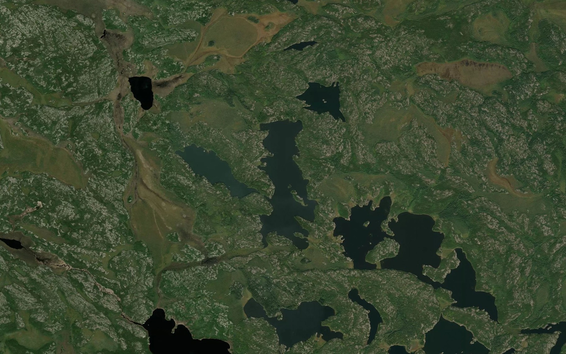 Satellite map of the Kaocheeskwaweekaymaki Lake