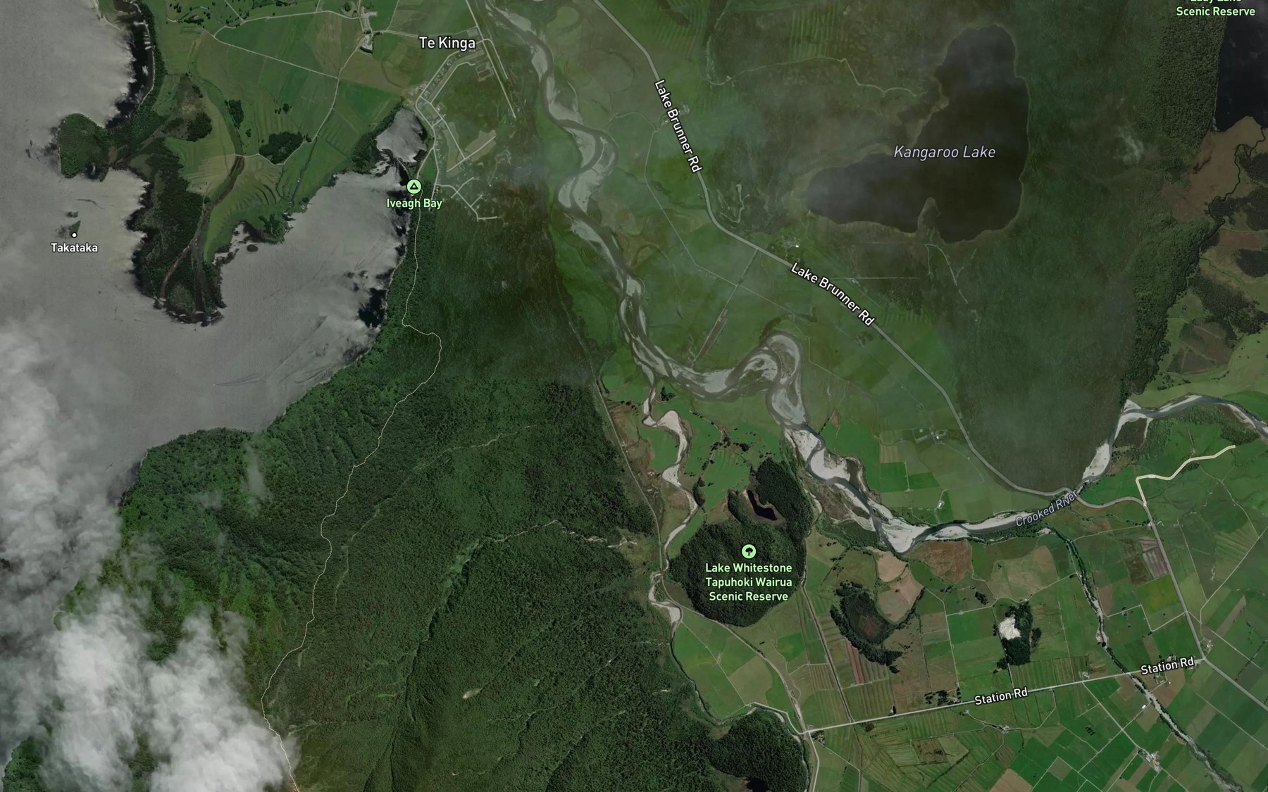 Satellite map of the Lake Whitestone