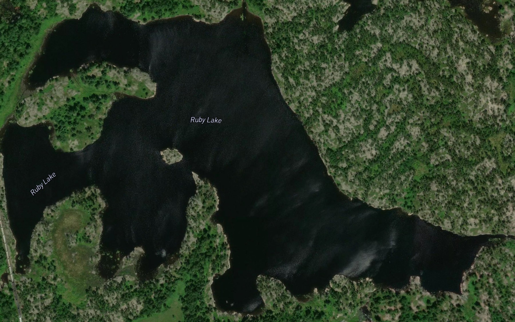 Satellite map of the Ruby Lake
