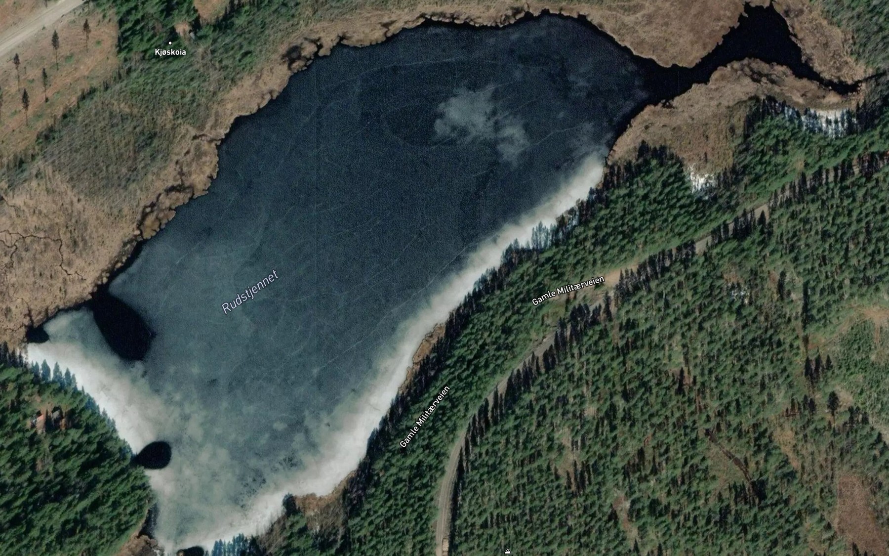 Satellite map of the Rudstjernet