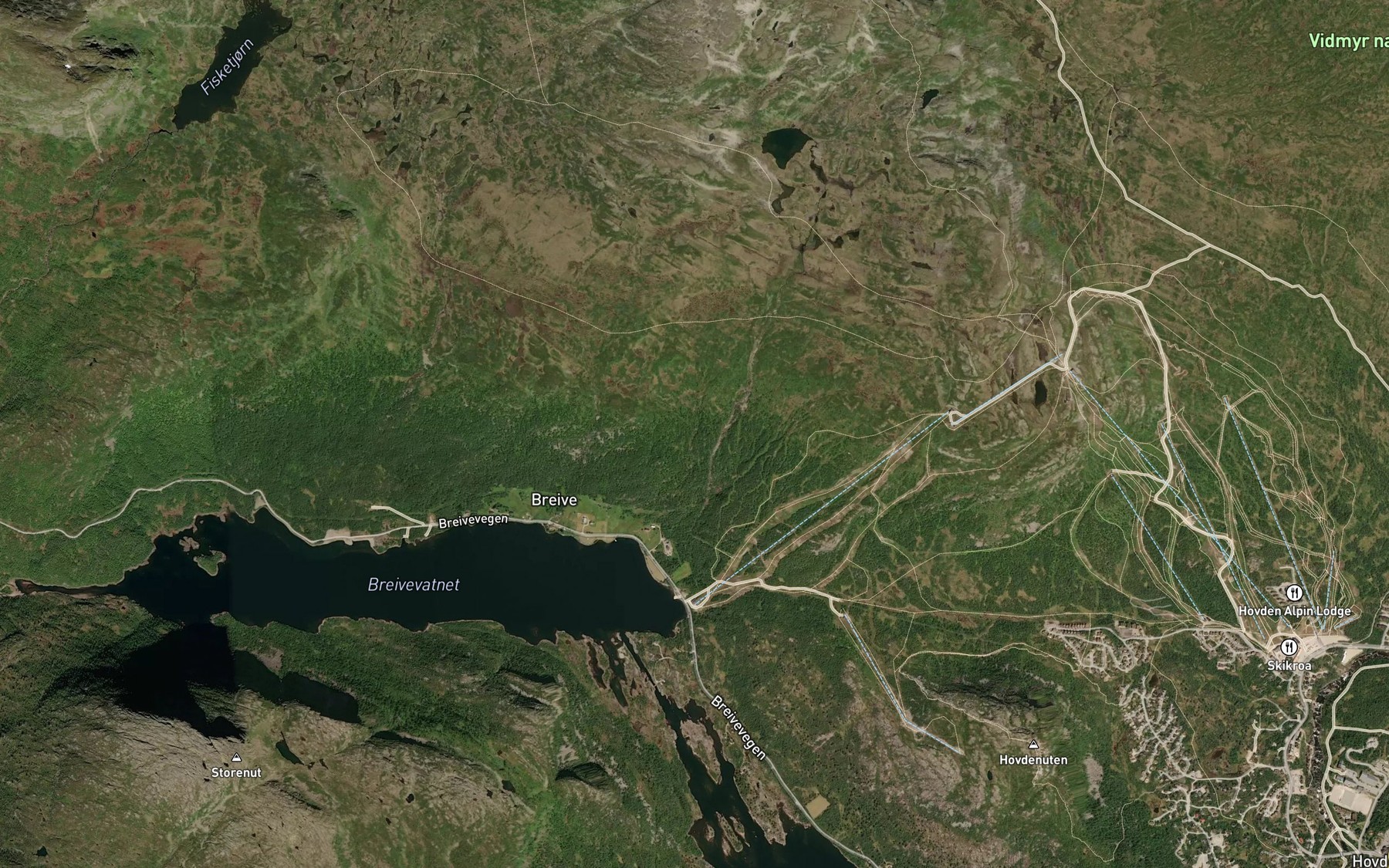 Satellite map of the Flatebekken