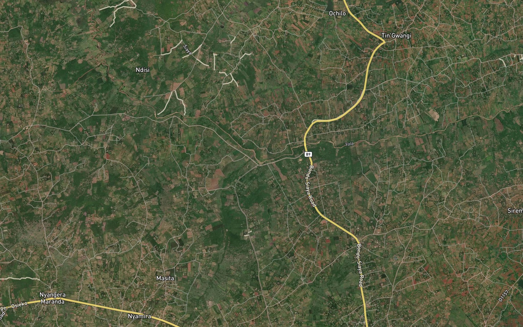 Satellite map of the Osodo